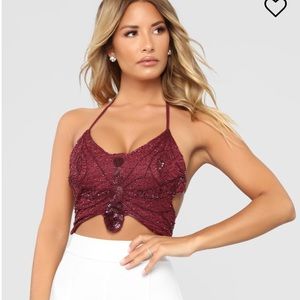 Fashion nova sequin top, never been worn